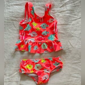 Carter's Baby Girl Fish Tankini & Swim Bottoms Set 2-Piece Swimwear